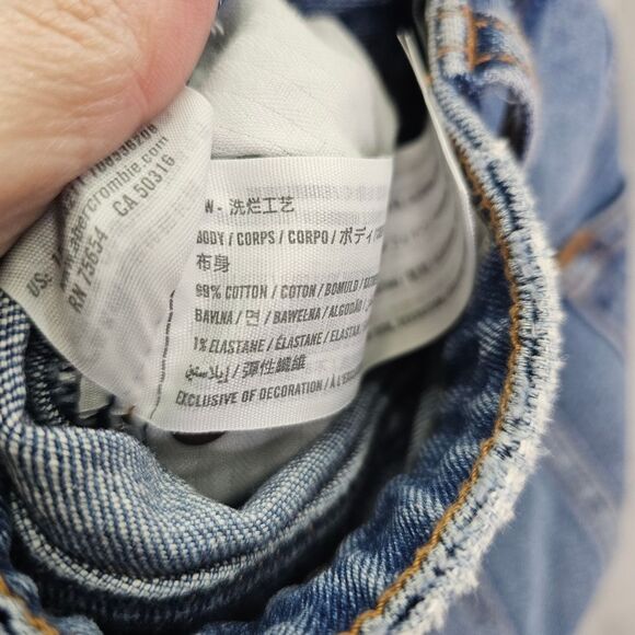 Abercrombie & Fitch The Skinny High Rise Curve Love Jeans Size 24/00 - Picture 11 of 14